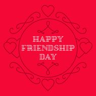 Happy friendship day Elegant beautiful card design Vector N2