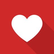 Heart flat minimal icon love symbol
