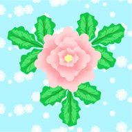 Pink vintage flower N2