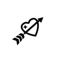 love heart with arrow icon