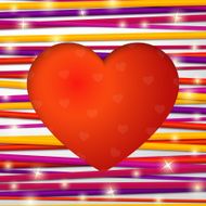 Greeting card made from bundle of bright laces with red N2