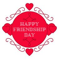 Happy friendship day Elegant beautiful card design Vector N3