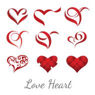 Heart love vector logo