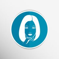 Woman face fashion girl beauty illustration vector N40