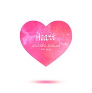 Heart vector watercolor banner N3
