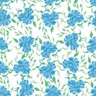 Seamless pattern with blue flowers N6
