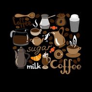 Concept romantic coffeecard in vector