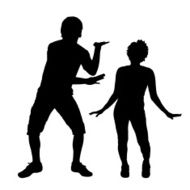 Vector silhouette of a couple N19