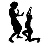 Vector silhouette of a couple N24