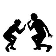 Vector silhouette of a couple N27