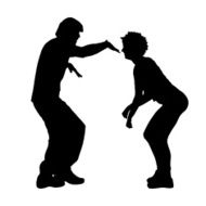 Vector silhouette of a couple N35