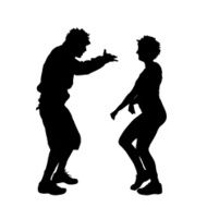 Vector silhouette of a couple N36