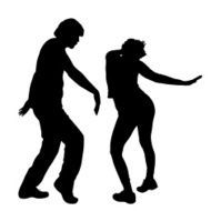Vector silhouette of a couple N40