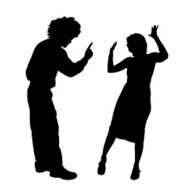 Vector silhouette of a couple N42