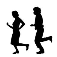 Vector silhouette of a couple N46