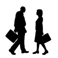 Vector silhouette of a couple N51