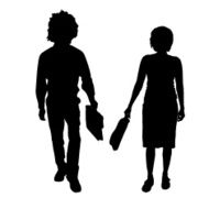 Vector silhouette of a couple N52