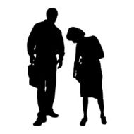 Vector silhouette of a couple N53