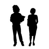 Vector silhouette of a couple N54