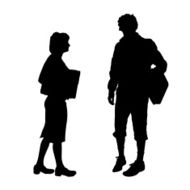Vector silhouette of a couple N55