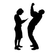 Vector silhouette of a couple N60