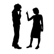 Vector silhouette of a couple N63