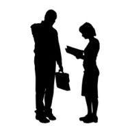 Vector silhouette of a couple N65