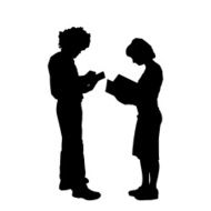 Vector silhouette of a couple N66