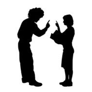 Vector silhouette of a couple N67