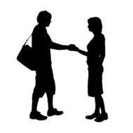 Vector silhouette of a couple N68