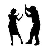 Vector silhouette of a couple N72
