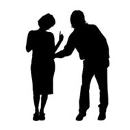 Vector silhouette of a couple N74