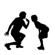 Vector silhouette of a couple N78