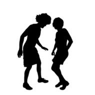 Vector silhouette of a couple N80