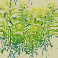 Watercolor vector spring background