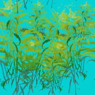 Watercolor vector spring background N2