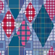 Patchwork seamless pattern plaid checkered ornament background N2