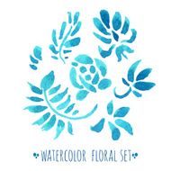 watercolor floral set N5