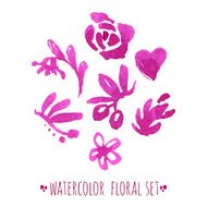 watercolor floral set N6