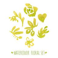 watercolor floral set N8