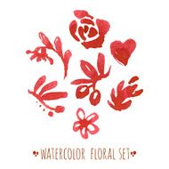 watercolor floral set N11