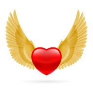Heart with raised wings