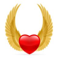 Heart with wings up
