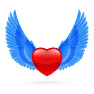 Heart with raised wings N2