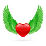 Heart with raised wings N3