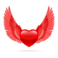 Heart with raised wings N4