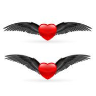 Two hearts with wings N3
