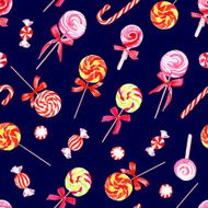Navy sugar candy watercolor vector print N2