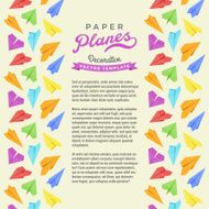 Vector decorating design made of paper planes N4