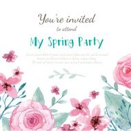 Flower Invitation card N36